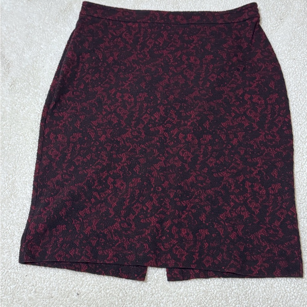 Michael Kors Black and Red Pencil Skirt